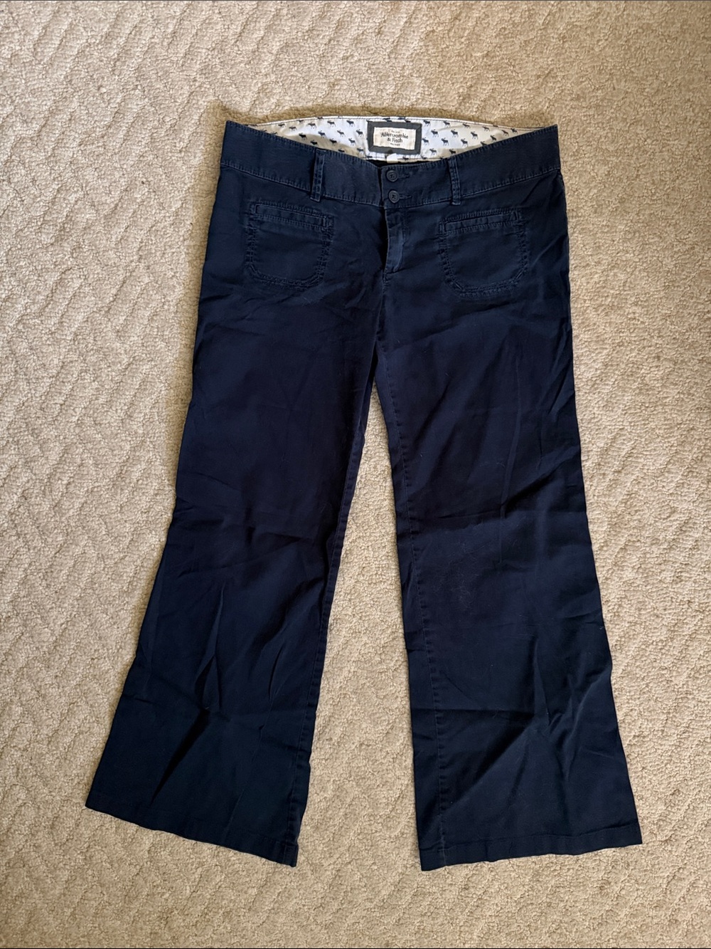 Abercrombie & Fitch Dark Navy Boot-Cut Pants